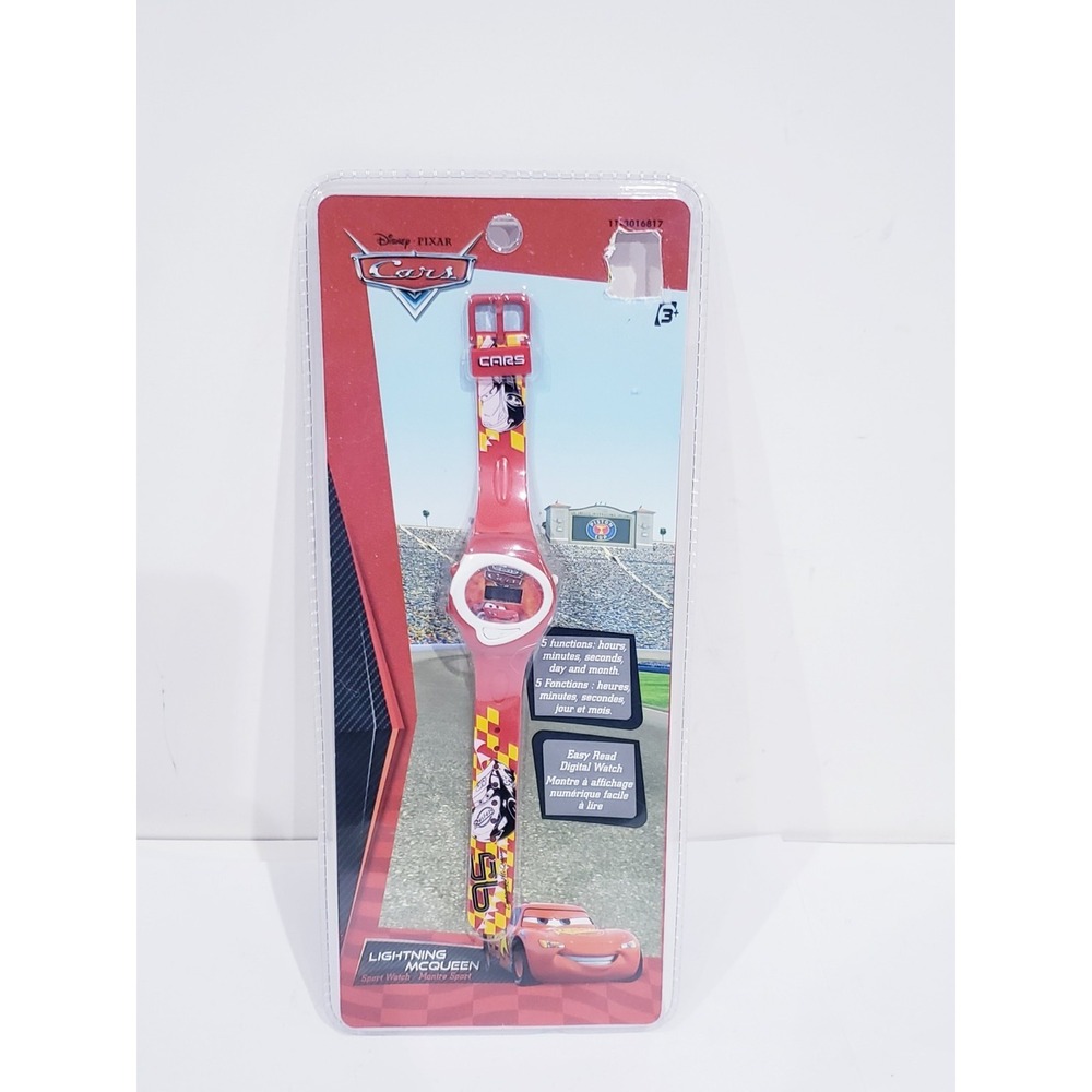 Disney Pixar Cars Lightning McQueen Kids LED Digital Watch – New in Package